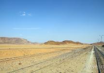 Wadi rum desert in jordan and martian landscapes