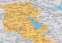 Карта вірменії із супутника Карта автомобільних доріг вірменії російською мовою
