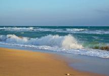 عطلات الشاطئ في شاطئ البحر في شبه جزيرة القرم